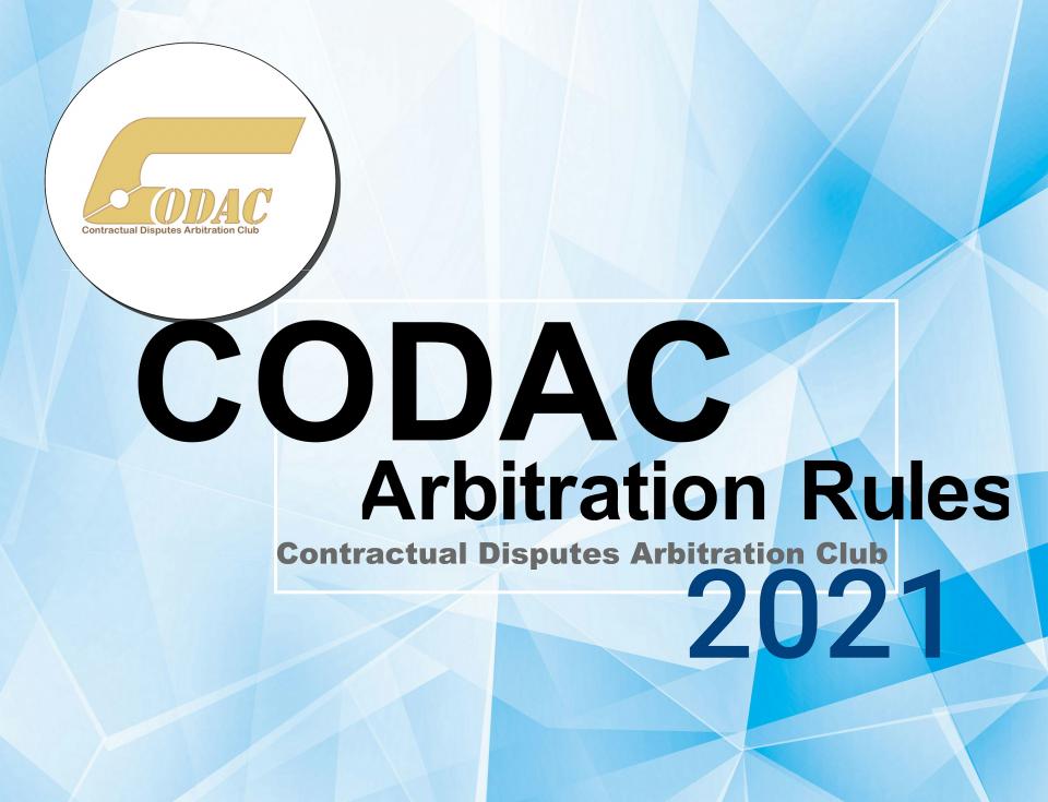 CODAC Rules 2021 CODAC Rules 2021